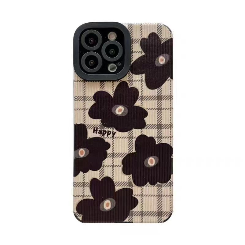 Luxury Black Camellia Phone Case For Samsung Galaxy Protective Cover_voghion.com