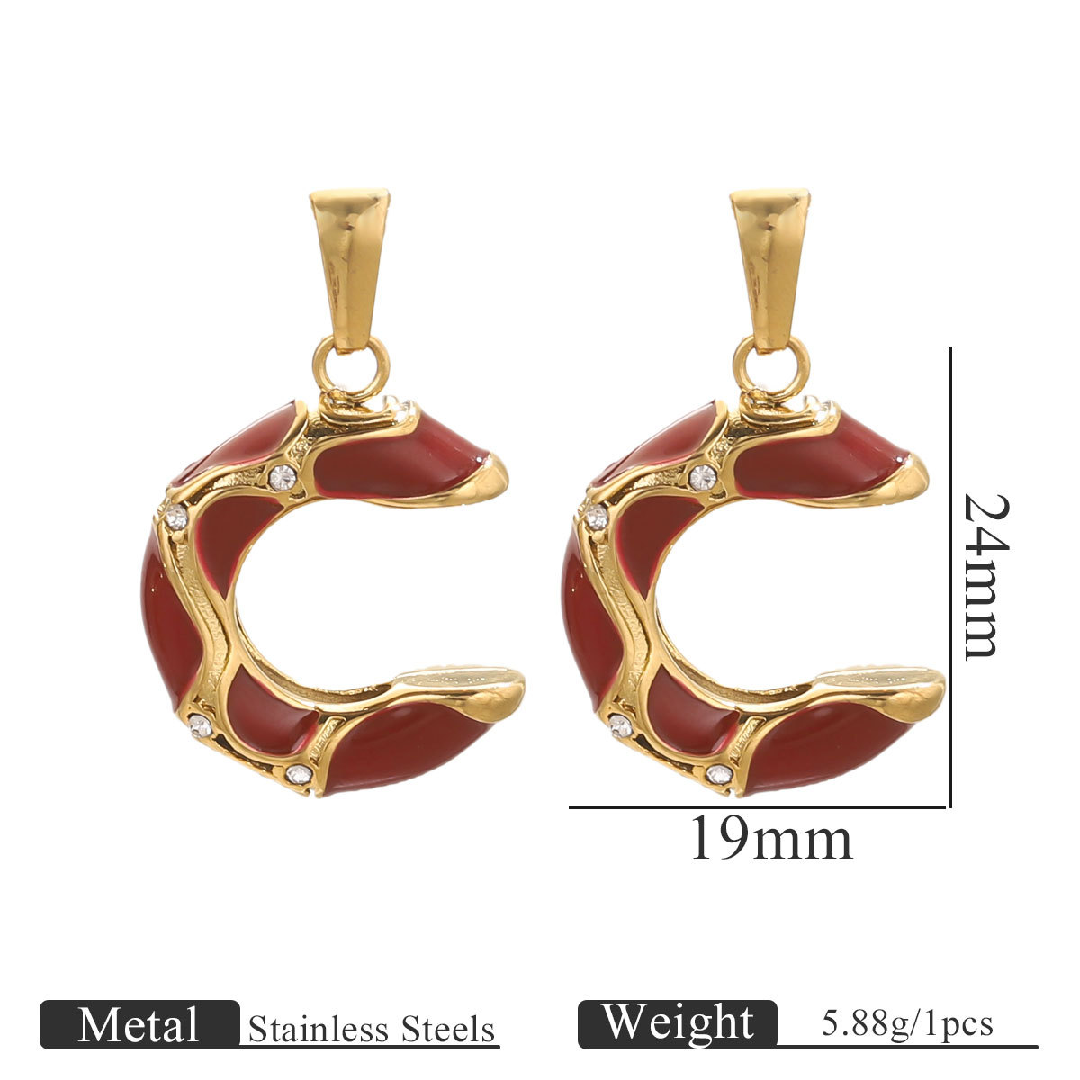 Acero inoxidable ins viento esmalte goteo de aceite multi-estilo colgante de color vacío preservación de color DIY collar joyas accesorios al por mayor