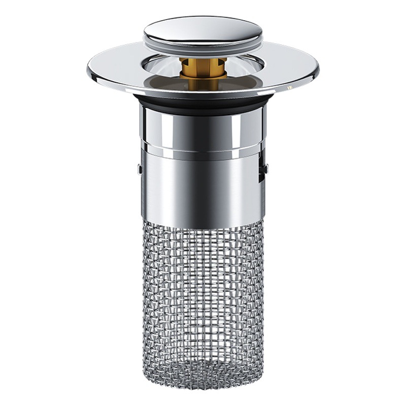 Lavabo tapón de fuga lavabo escurridor de núcleo de rebote universal lavabo pantalla de filtro antibloqueo desodorante tipo de empuje