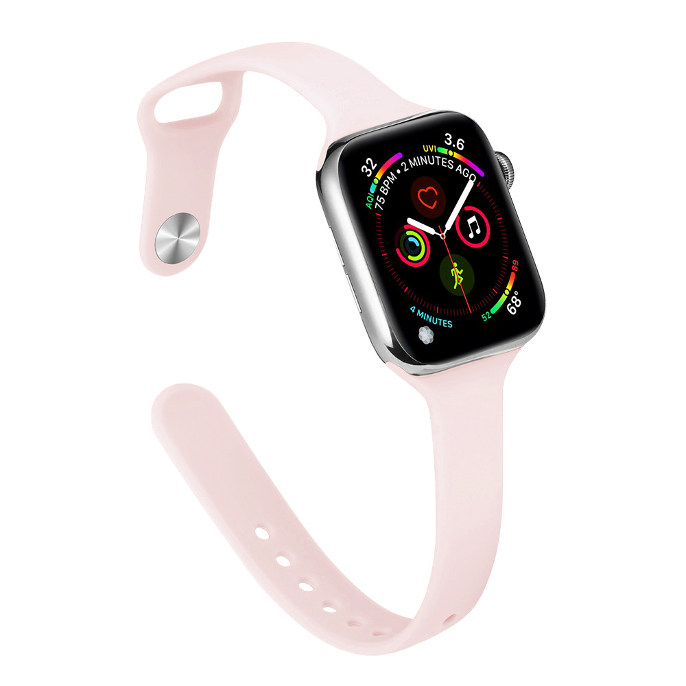 Aplicable Apple Watch correa Applewatch8SE7654 cintura pequeña correa de silicona delgada moda deportiva