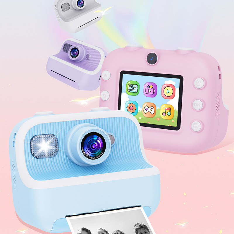 Cross-Border Hot Kidsren's Digital Camera M8 Kidsren's Instant Printing Camera Cute Cartoon Mini Polaroid Camera