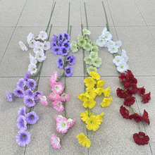 批发 2叉13头喇叭花 仿真花 婚礼堂软装 婚庆家居装饰假花