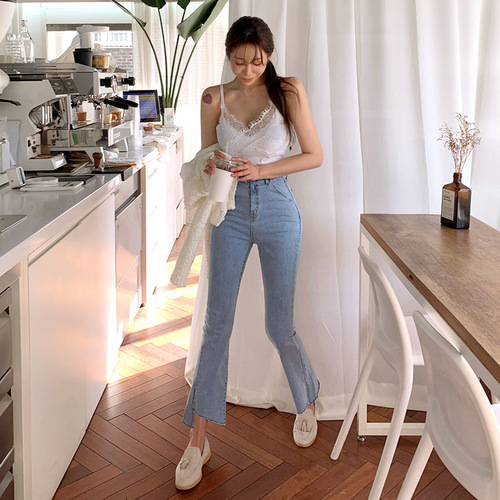 Korean Instagram blogger Nu Tui's popular lace trim small halter top vest for women, outerwear, sexy inner layer, base layer top