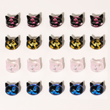 彩色猫头珠子琉璃珠散珠手工烧制手链手串饰品diy百搭配珠批发