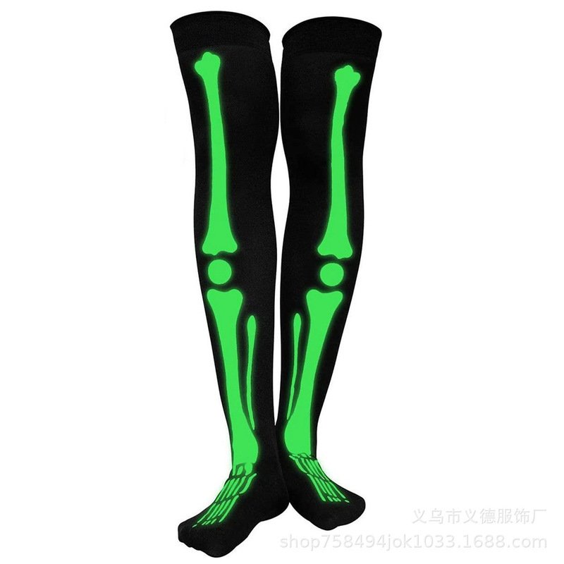 ハロウィーン鬼節ショート骨格手袋ロング夜光手袋ストッキング舞踏会パーティー道具衣装|undefined