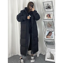 特大码长款羽绒服女过膝超长加厚斤胖冬季新款情侣外套