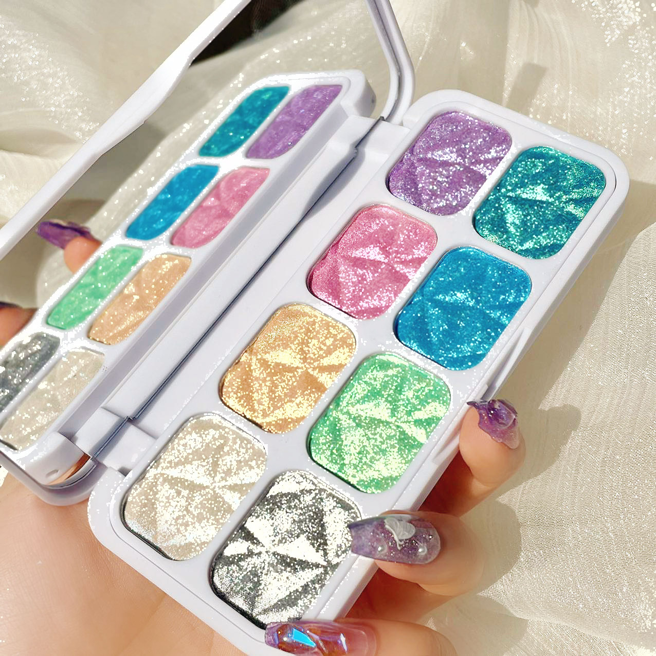 insfany Macaron Chameleon High Disc Polarized Color 8-color Cut Color Eyeshadow Douyin Xiaohongshu undefined