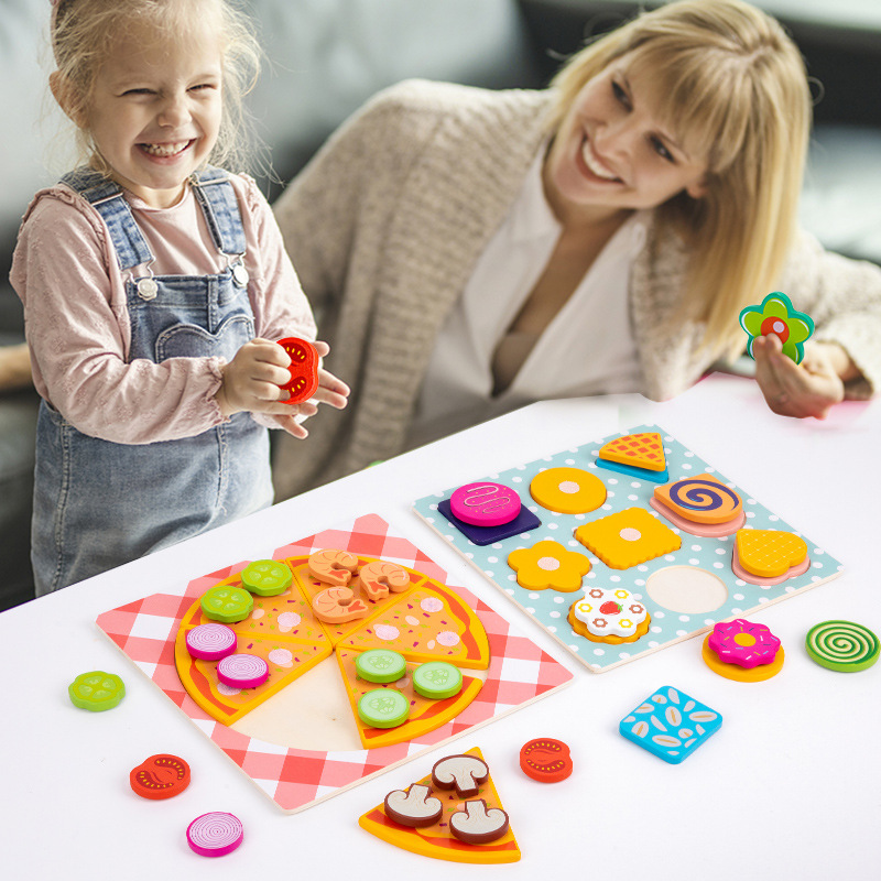 Fabricante mayorista de madera alfabeto digital forma cognición mano agarrar tablero infantil juegos de puzzle puzzle image 3