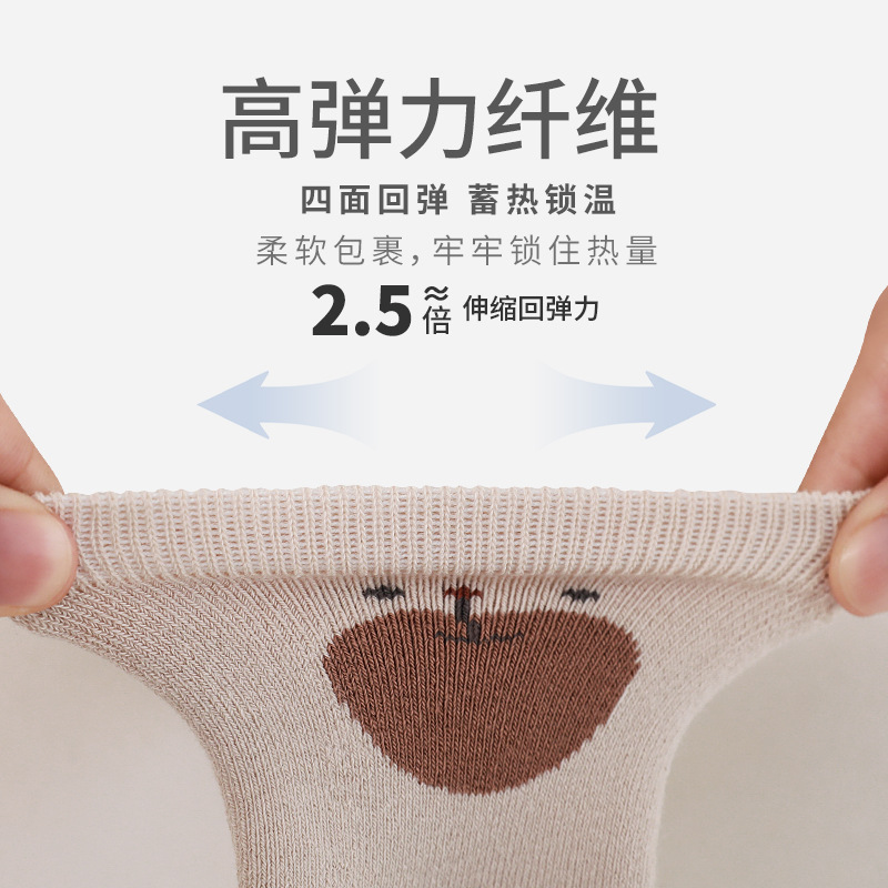 2023 Otoño e Invierno Nuevos calcetines para bebés engrosados Terry infantil recién nacido bebé recién nacido sin hueso calcetines de media pantorrilla