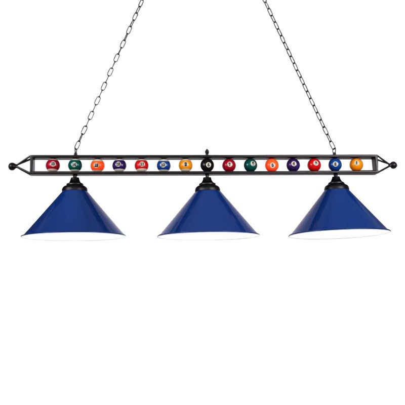 Lámpara de billar lámpara de billar led lámpara sin sombra personalidad de lámpara de sala de billar de hierro forjado americana negro ocho lámpara de snooker