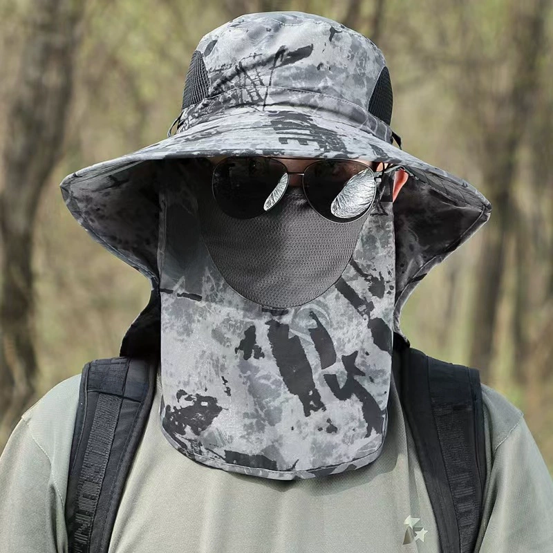 Foldable summer travel climbing sun hat, men's cap, cloak