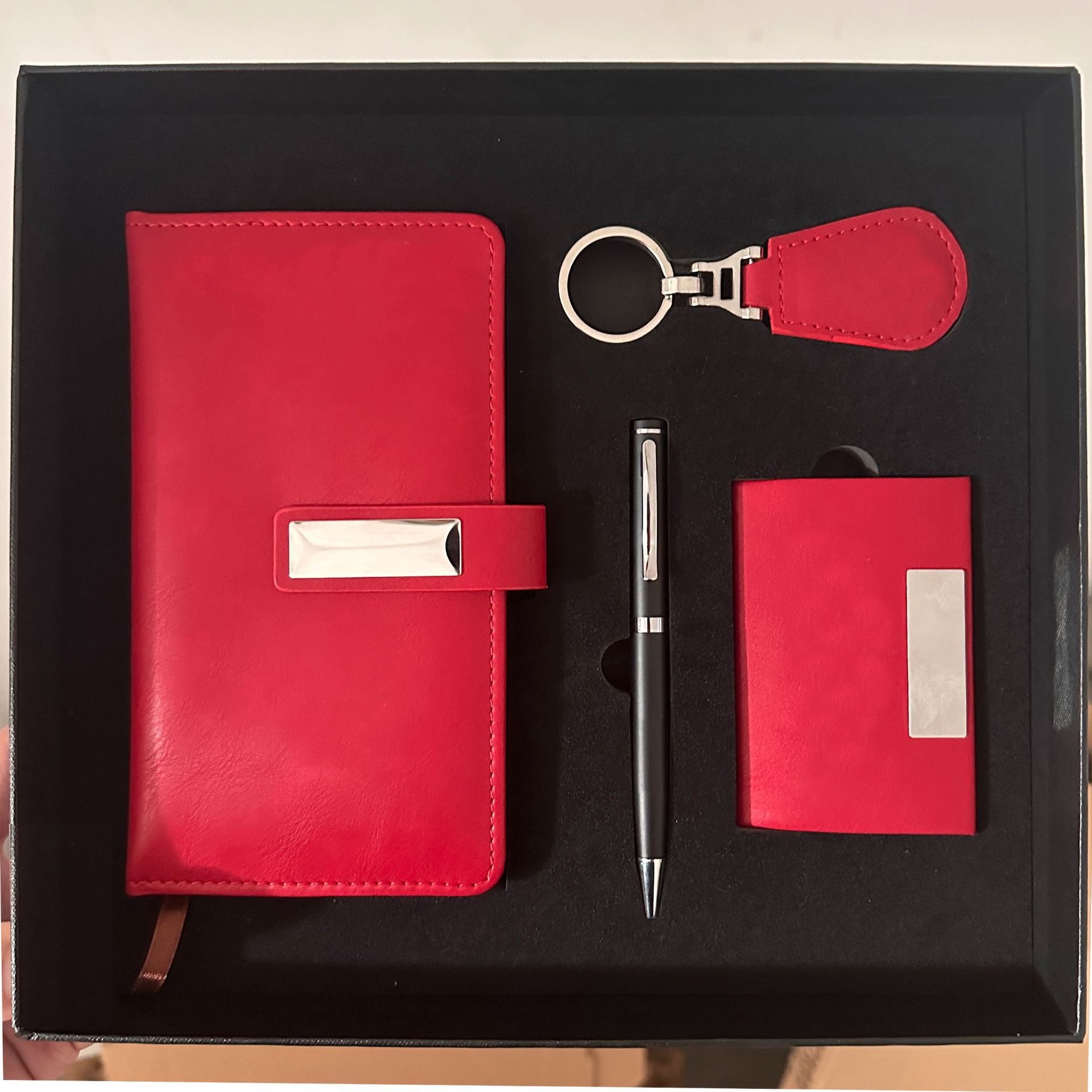 Cuaderno de negocios transfronterizos caja de regalo personalizada logotipo impreso foldable cuaderno de mano entrega mundial rápida portátil