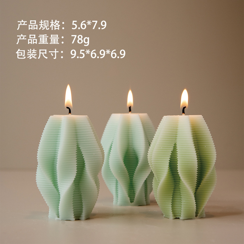 Venta caliente ins estilo caliente giratorio forma de aromaterapia geométrica decoración de velas adornos recuerdos de boda venta caliente al por mayor