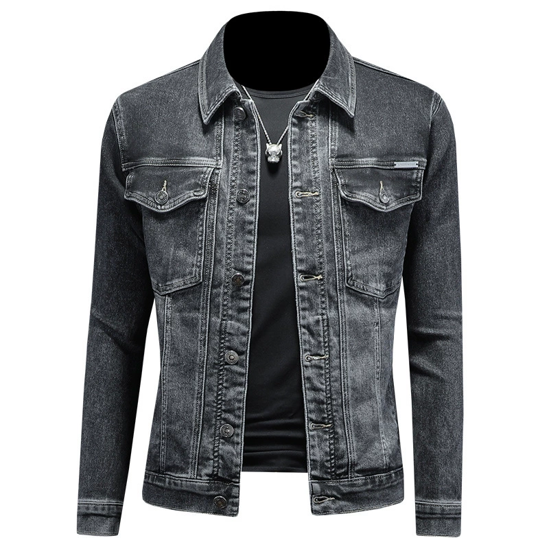 Весенняя джинсовая универсальная куртка для досуга, slim fit