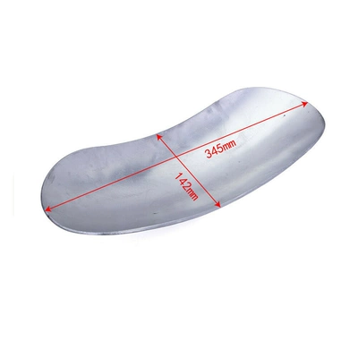 Retro motorcycle modified short fender, widened and thickened, for Niu electric scooter rear mudguard, aluminum alloy water-blocking plate (Electric vehicle fender) - one-large-short-sized-mudguard-in-original-aluminum-alloy-color-width-14cm