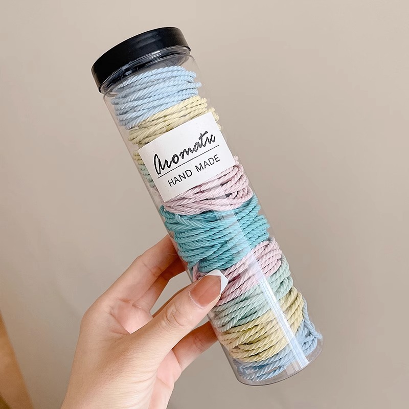 Banda de pelo de alto grado simple banda de goma duradera de alta elasticidad elegante cabeza de cola de caballo cuerda cubierta de cuero tocado