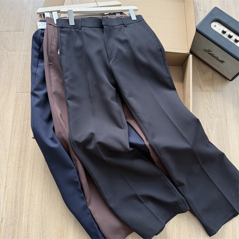 Women's Autumn New Casual Slimming Stretchy Flared Pants Loose Smart Trousers Commuter Long Pants 479721