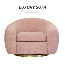 奶油风客厅单人沙发北极熊法式简约小户型设计师阳台休闲布艺现代