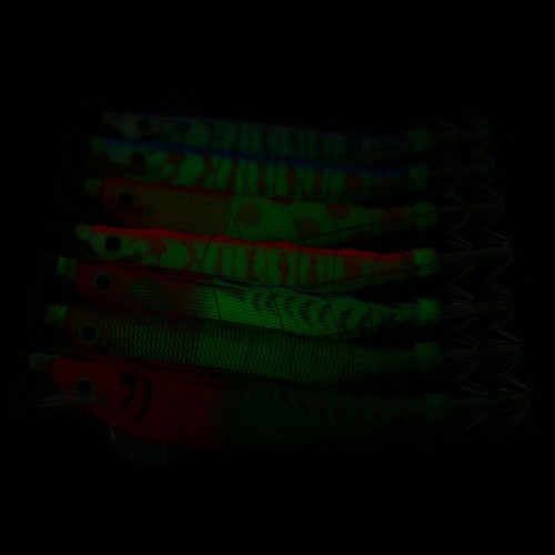 Wood Shrimp Squid Hook Explosive Hook Steel Wire Banana Shrimp Glow-in-the-Dark Submerged Three-Notch Shrimp Weight Lead Belt Sound Bead Lure