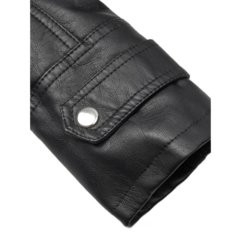 Autumn short polyurethane jacket, Korean style, fitted