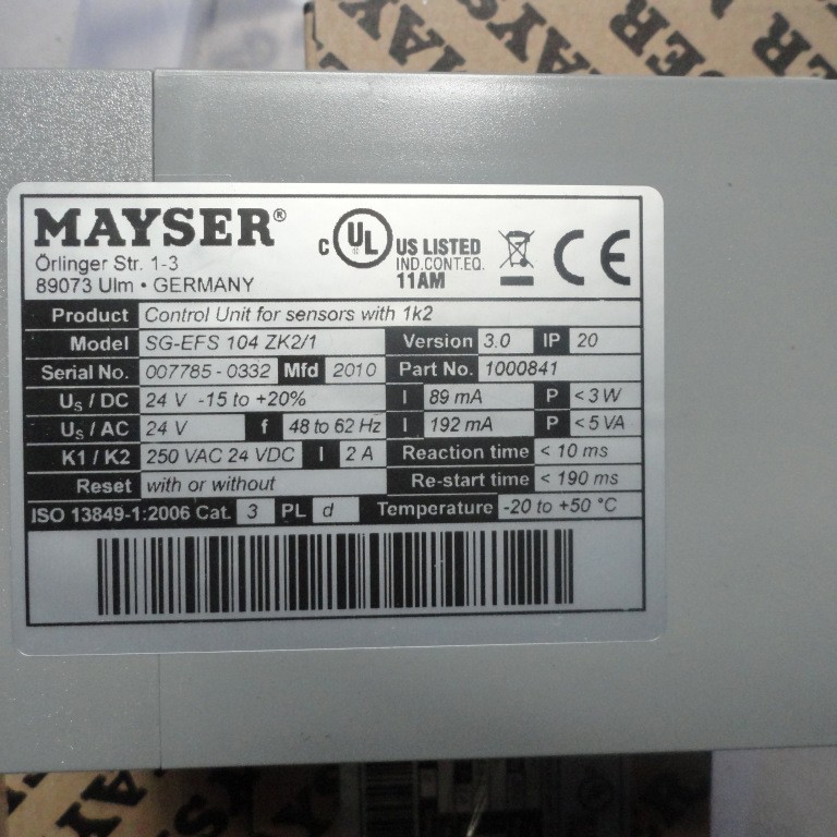 MAYSER继电器 SG-EFS104ZK2/1  SG-EFS134ZK2/1