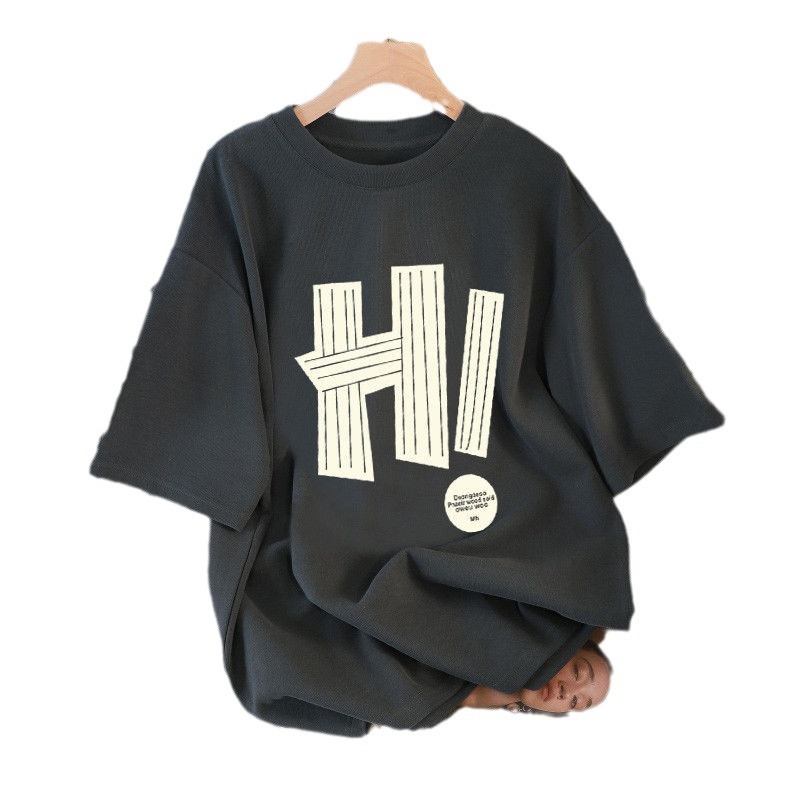 2-300 kg extra grande camiseta de manga corta para mujer ropa de verano para mujer suelta oversize top de media manga con estampado de estilo perezoso image 6