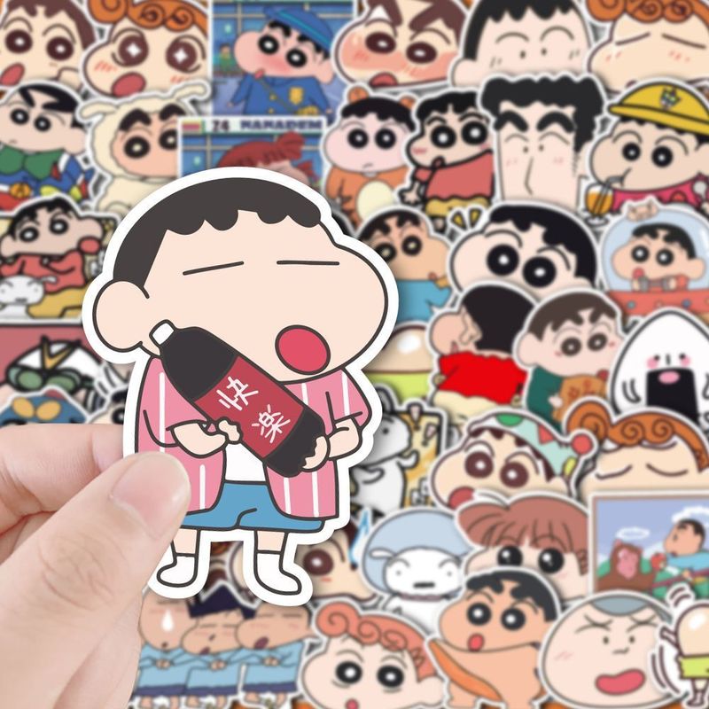 300枚の漫画かわいいクレヨンしんちゃんステッカーイン日本のアニメーション人気の野原しんのすけステッカー防水|undefined