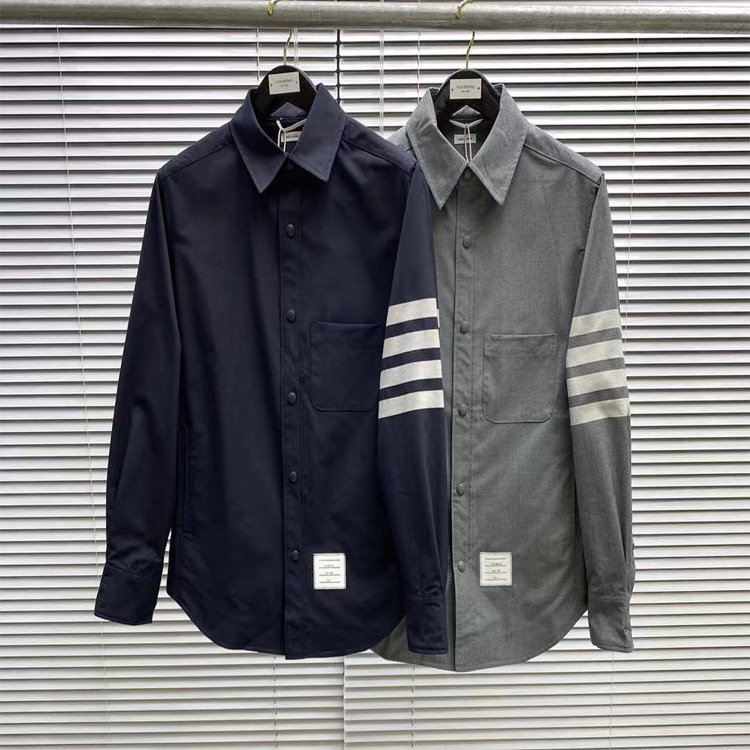 tb autumn and winter four-bar wool shirt jacket shirt coat men's and women's same style lovers shirt casual fashion shirt tb autumn and winter four-bar wool shirt jacket shirt coat men's and women's same style lovers shirt casual fashion shirt