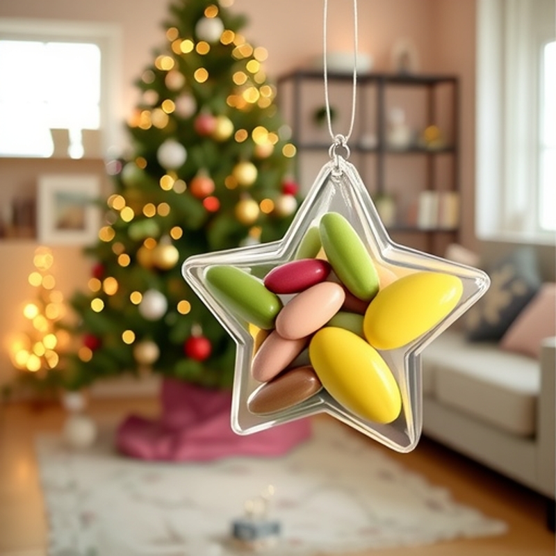 Factory price PS Christmas ball high transparent plastic hollow oval ball beauty egg packaging box creative egg-shaped decorative ball