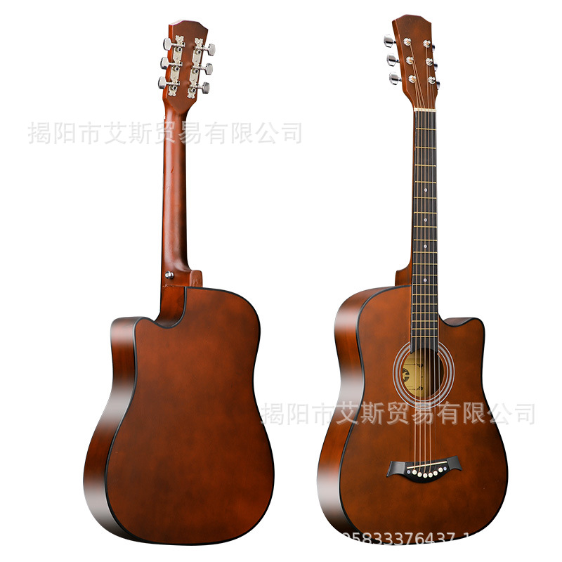 Guitarra para principiantes, chicas, baladas, guitarra de 38 pulgadas para principiantes, guitarra especial para niños, instrumento de práctica