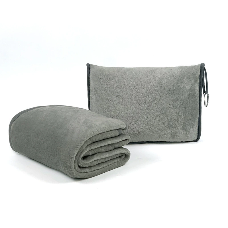 Дропшиппинг, многофункциональная дорожная подушка для хранения, фланелевое одеяло «два в одном», портативное одеяло для авиационных самолетов