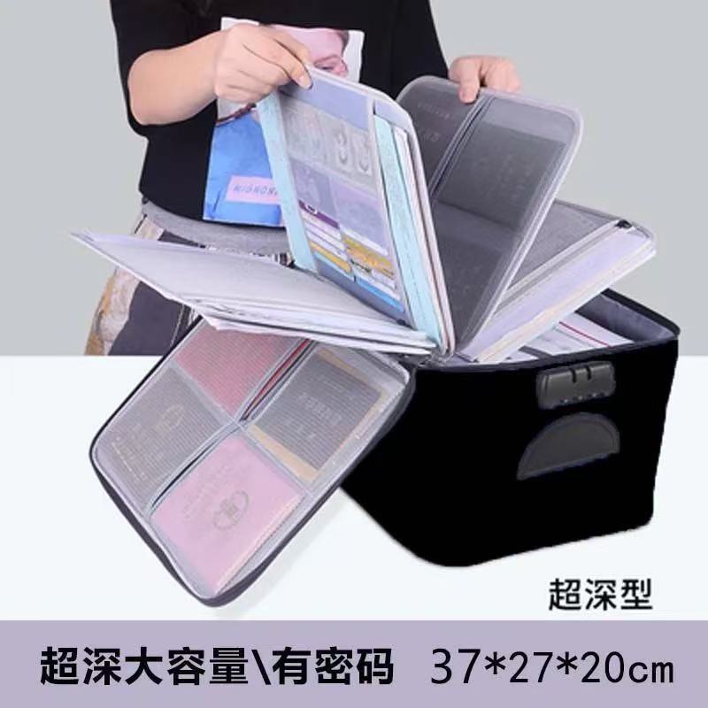 Bolsa de almacenamiento de certificados bolsa de almacenamiento de gran capacidad de múltiples capas caja de almacenamiento de archivos familiares pasaporte titular certificado bolsa al por mayor