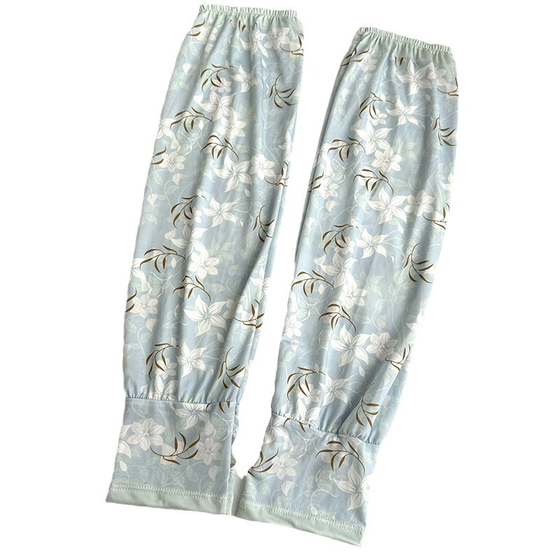 Mangas de protección solar para mujeres de verano nuevo estilo al aire libre anti-UV patrón de montar mangas de brazo de impresión de viento elegante