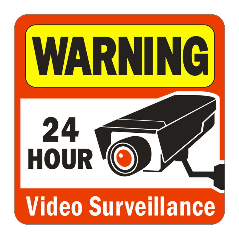 Laughing one of you in front of the camera, the scope of the outdoor video monitoring warning CCTV safety camera logo 3