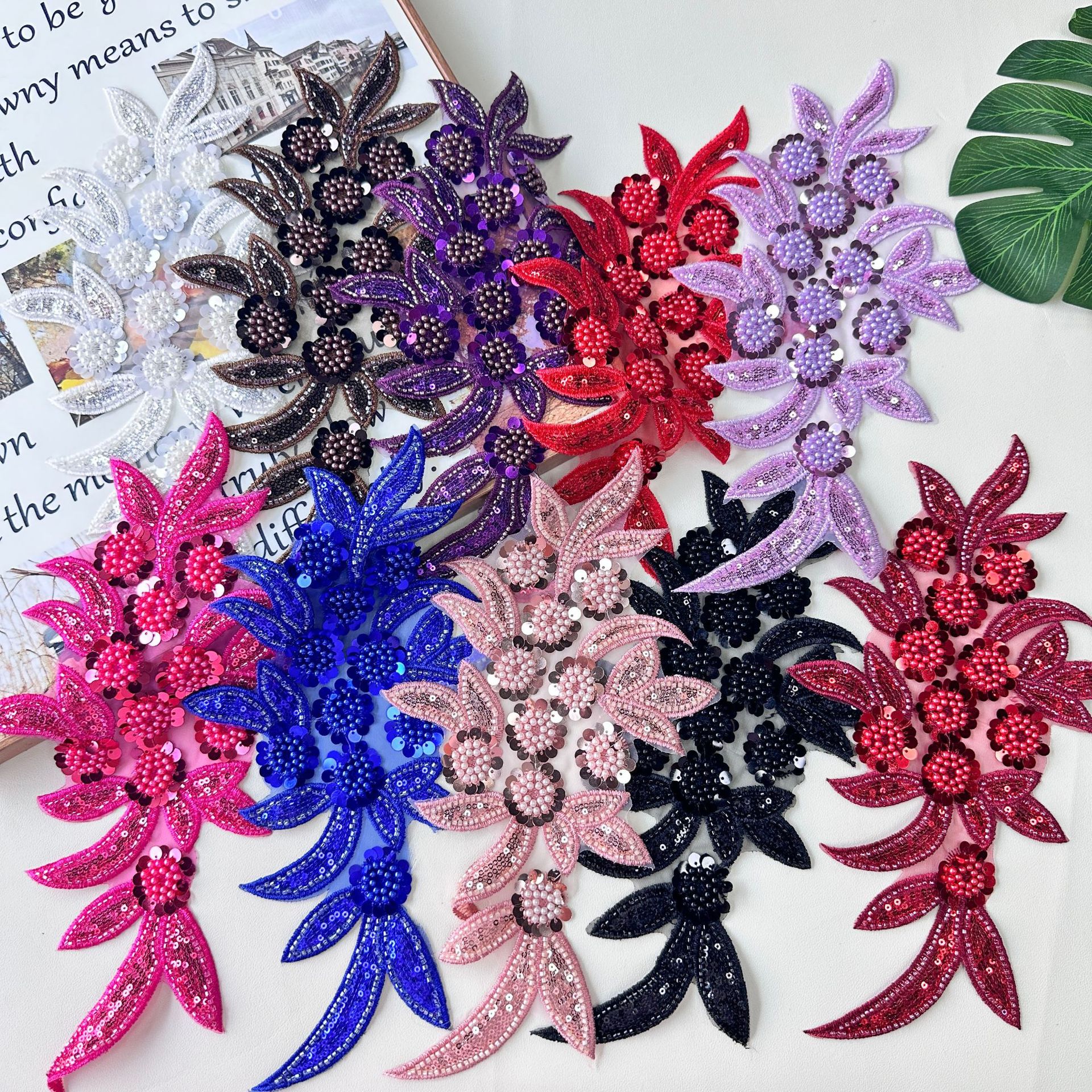 Malla, lentejuelas, bordado, cuentas, bordado, pegatinas de tela, ropa para niños, ropa de baile, ropa multicolor, accesorios de decoración de ropa al por mayor