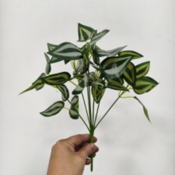 5 horquilla colgante de pegamento colgante de pared de plantas de simulación 7 horquilla pequeño haz de papas verdes hojas de papas decoración de pared interior colgante verde falsa