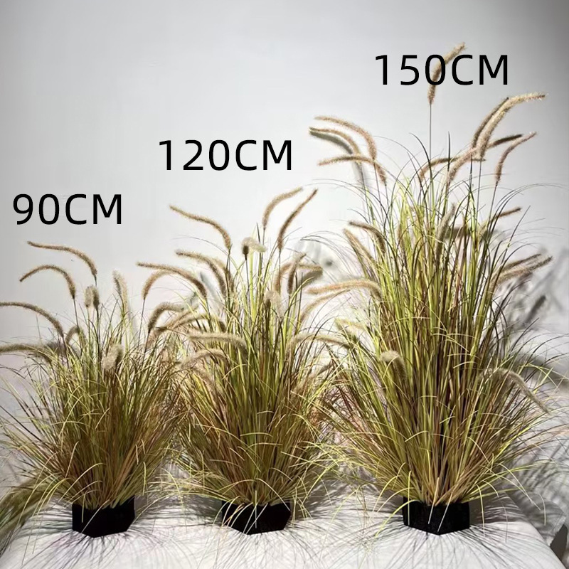 犬尾巴草シミュレーション花葦草偽草シミュレーション緑植毛虫猫尾草偽花箱装飾造景観|undefined