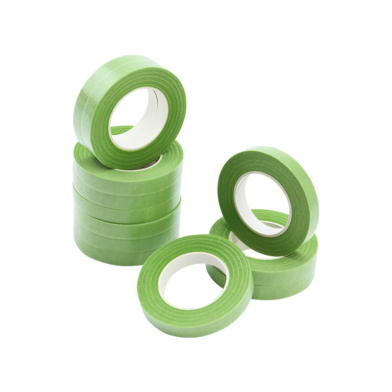 Ventas Directas de fábrica pegajosa cinta verde cinta floral al por mayor 27 m cinta verde cinta polo de la flor DIY flor artificial