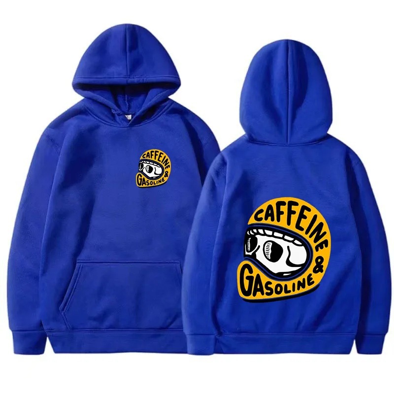 2024 Spring Autun Men's Hoodies Gothic Harajuku Biker Skull