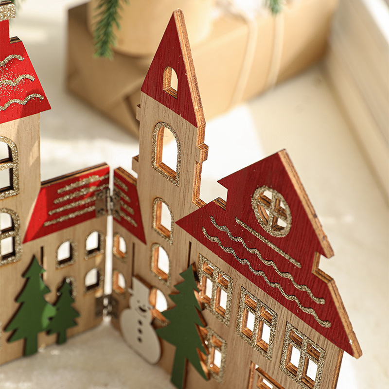 Hong Kong Heng nueva valla de madera de Navidad habitación de estilo europeo árbol de Navidad decoración de pie decoración de la ventana decoraciones de Navidad