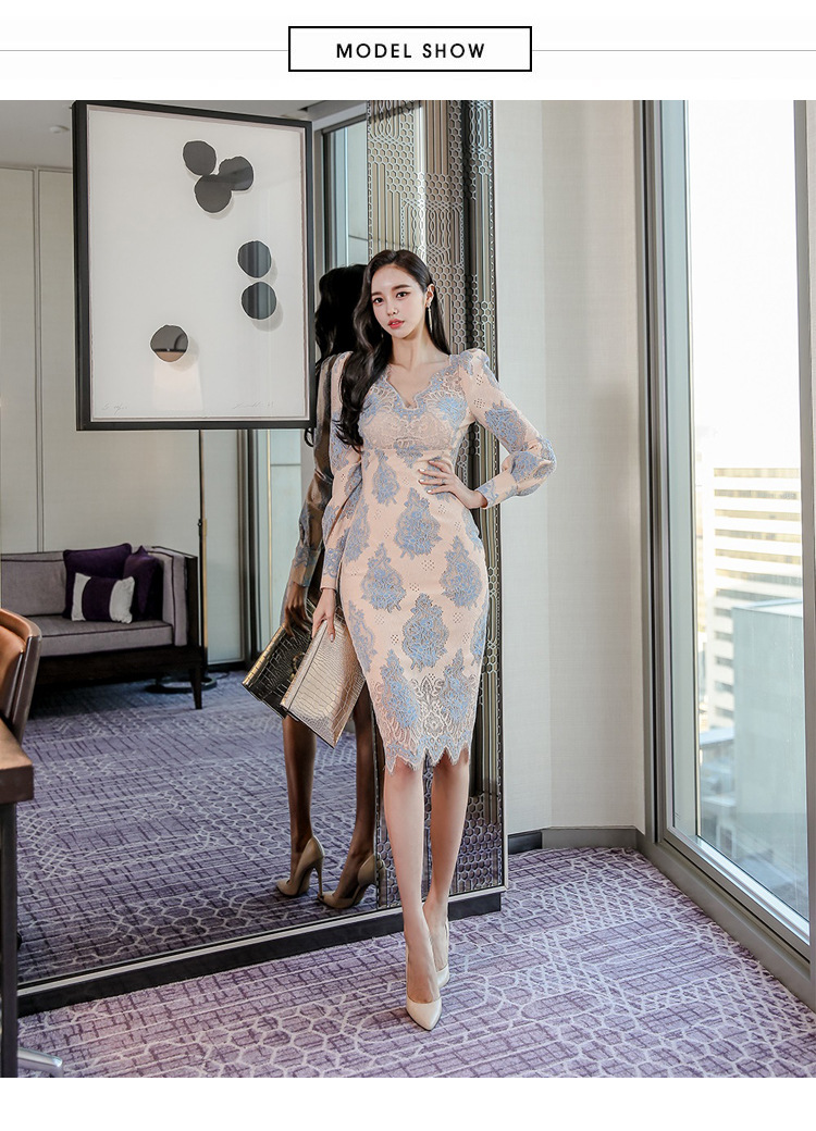 流拼接气质连衣裙 Image 3