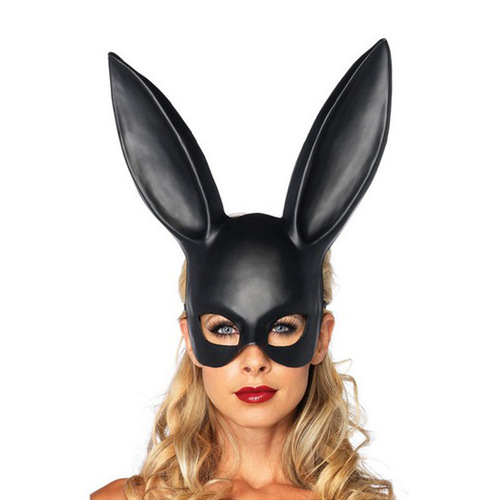 Masquerade Black Rabbit Mask Female Half Face Adult Halloween Props Party Cosplay Performance Supplies