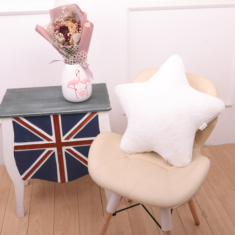 【毛絨抱枕】可愛仿兔毛抱枕星型抱枕毛絨玩具家具仿兔毛抱枕可