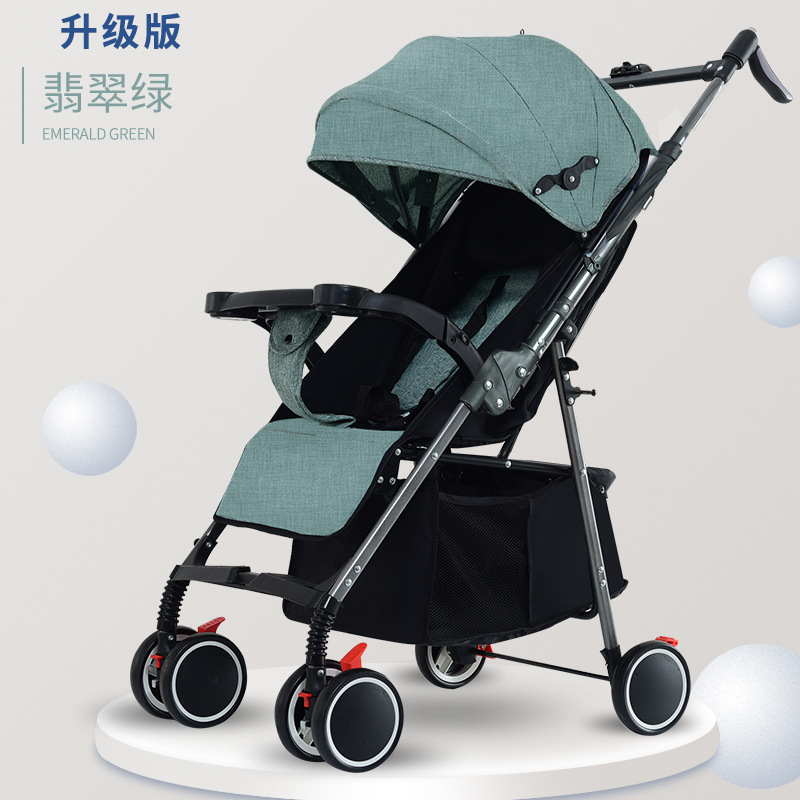 Cochecito de bebé portátil de dos vías de un clic plegable amortiguador 0 a 3 años de edad bebé excursión simple paraguas cochecito