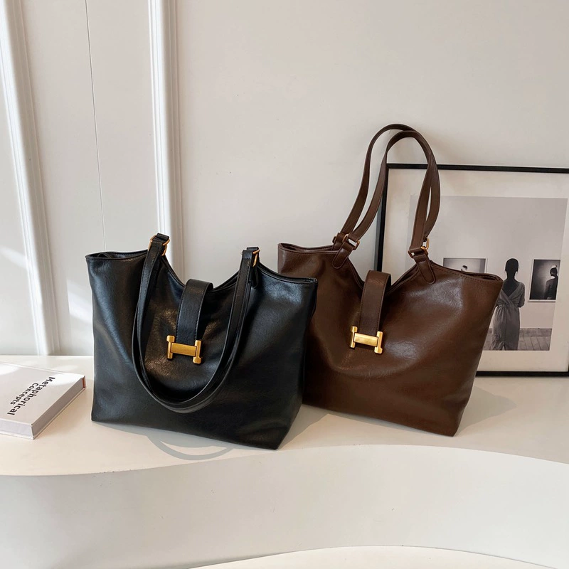 Handbag retro demi-season tote, capacious universal bag, high-quality style