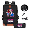 Backpack charging for traveling, pencil case, case bag, set, suitable for import, suitable for teen