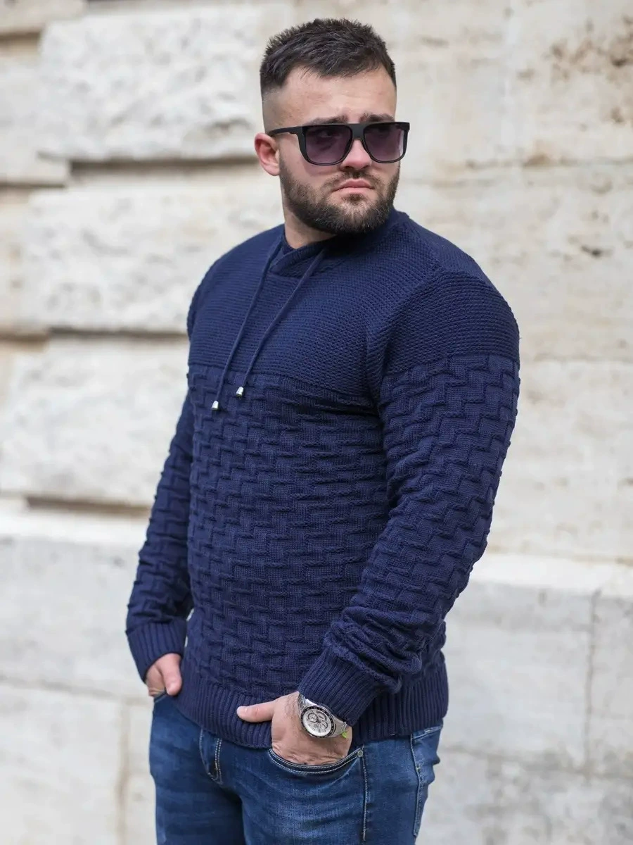 Мужской вязанный свитер Thick knitted sweater для мужчин