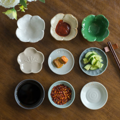 付料皿大合集粗陶レトロ付料皿創意陶磁味皿付料皿蝶酢皿微瑕