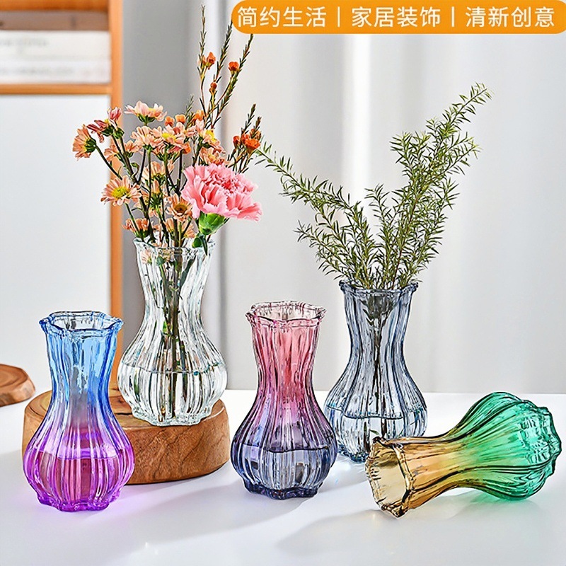 Amazon Cross-Border Garlic Glass Vase Transparent Desktop Living Room Decoration Ornament High-Value Dried Flower Vase