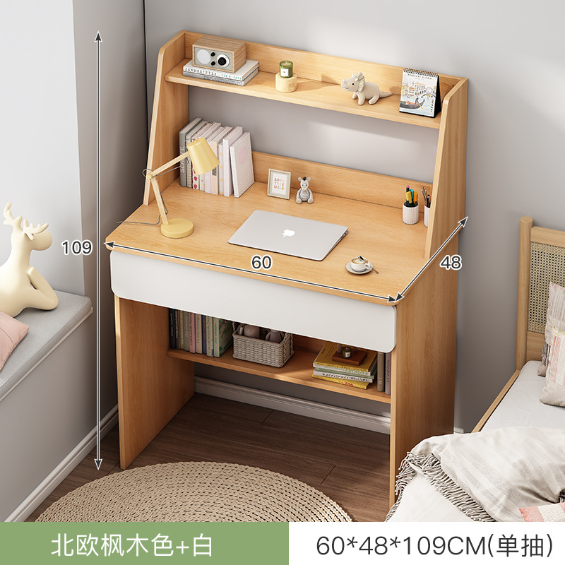 Escritorio de la computadora escritorio del hogar Escritorio de oficina con cajón simple chica moderna dormitorio estudiante Escritorio de escritura y aprendizaje